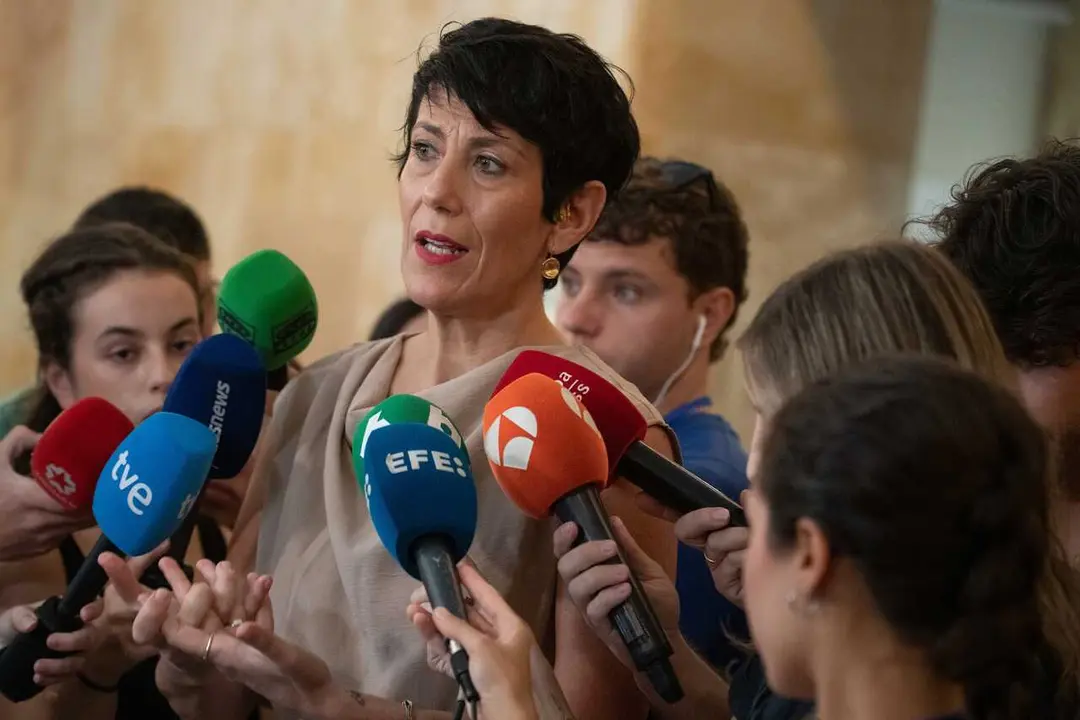 La ministra de Inclusi&oacute;n, Seguridad Social y Migraciones, Elma Saiz, valora los datos de afiliaci&oacute;n a la Seguridad Social del mes de julio, a 4 de agosto de 2026, en Madrid (Espa&ntilde;a). La Seguridad Social rompi&oacute; en julio la barrera de los 22,5 millones de o