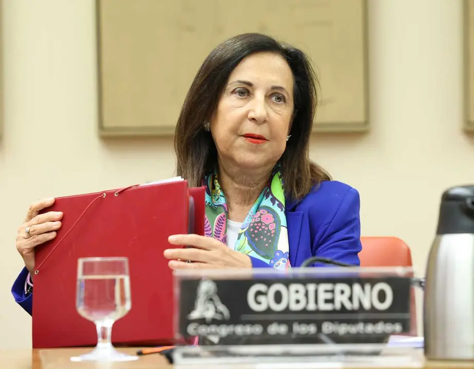 La ministra de Defensa, Margarita Robles, durante una comparecencia ante la Comisi&oacute;n de Defensa en el Congreso de los Diputados, a 25 de agosto de 2026, en Madrid (Espa&ntilde;a). La comparecencia tiene como objeto informar sobre la gesti&oacute;n de sus competencias e