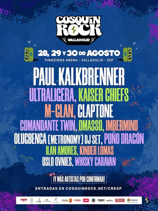 Archivo - Cartel conjunto del III Cosqu&iacute;n Rock en Valladolid.