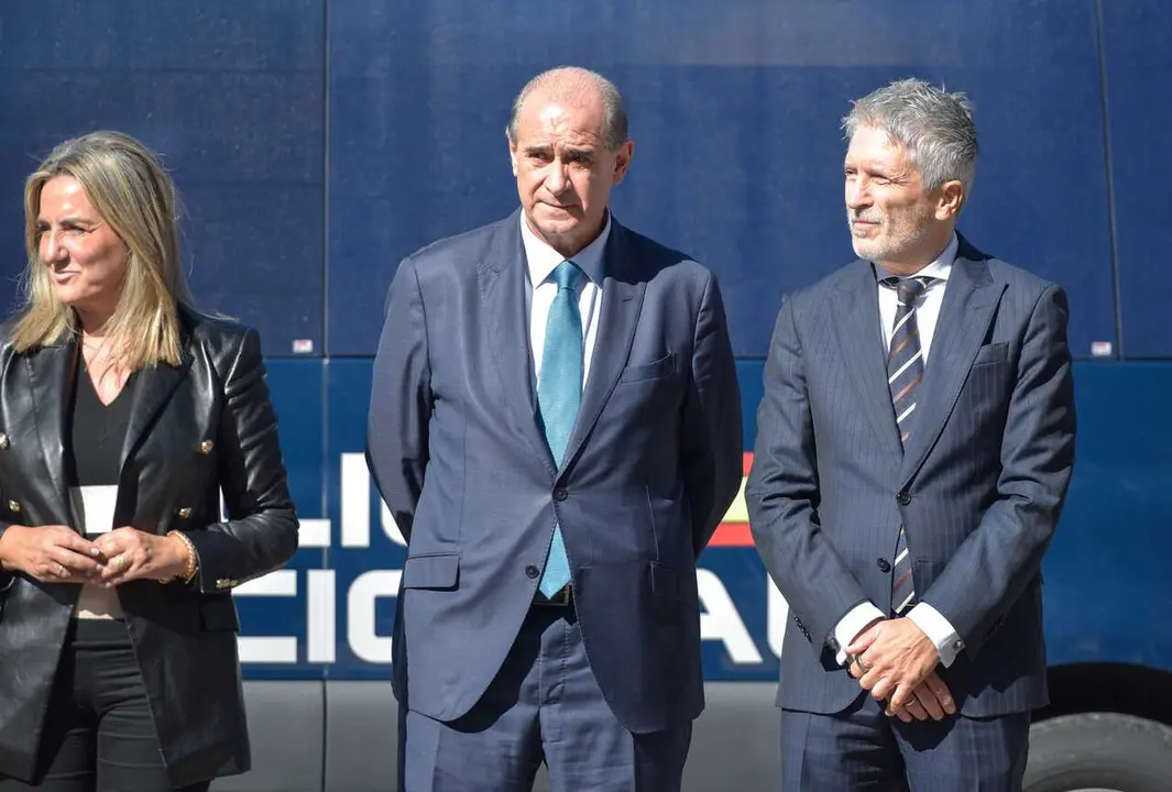Archivo - El director general de la Polic&iacute;a, Francisco Pardo, y el ministro del Interior, Fernando Grande-Marlaska