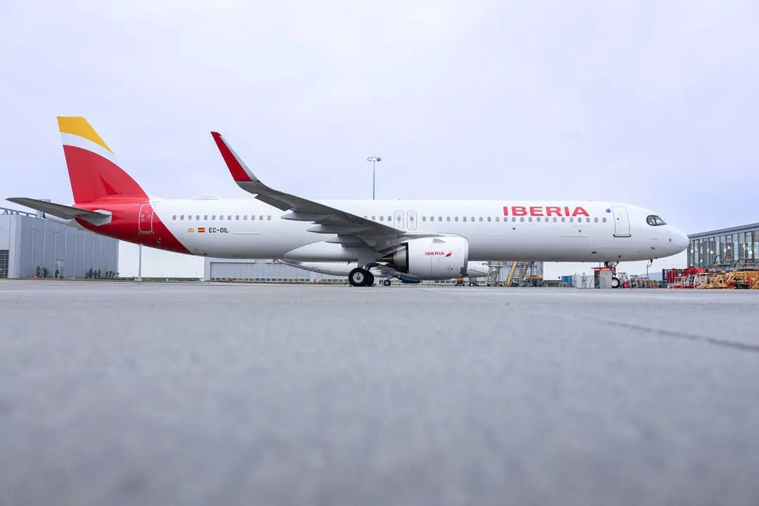 Archivo - El nuevo Airbus A321XLR de Iberia.