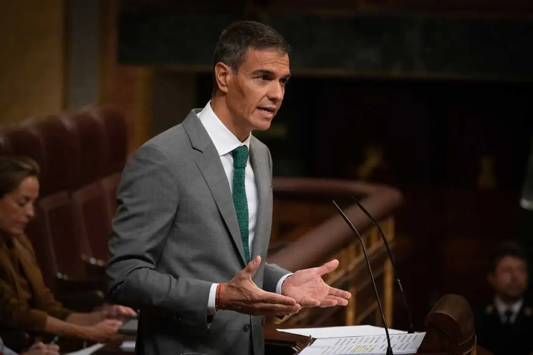 El presidente del Gobierno, Pedro S&aacute;nchez, comparece durante una sesi&oacute;n plenaria en el Congreso de los Diputados, a 3 de septiembre de 2026, en Madrid (Espa&ntilde;a)