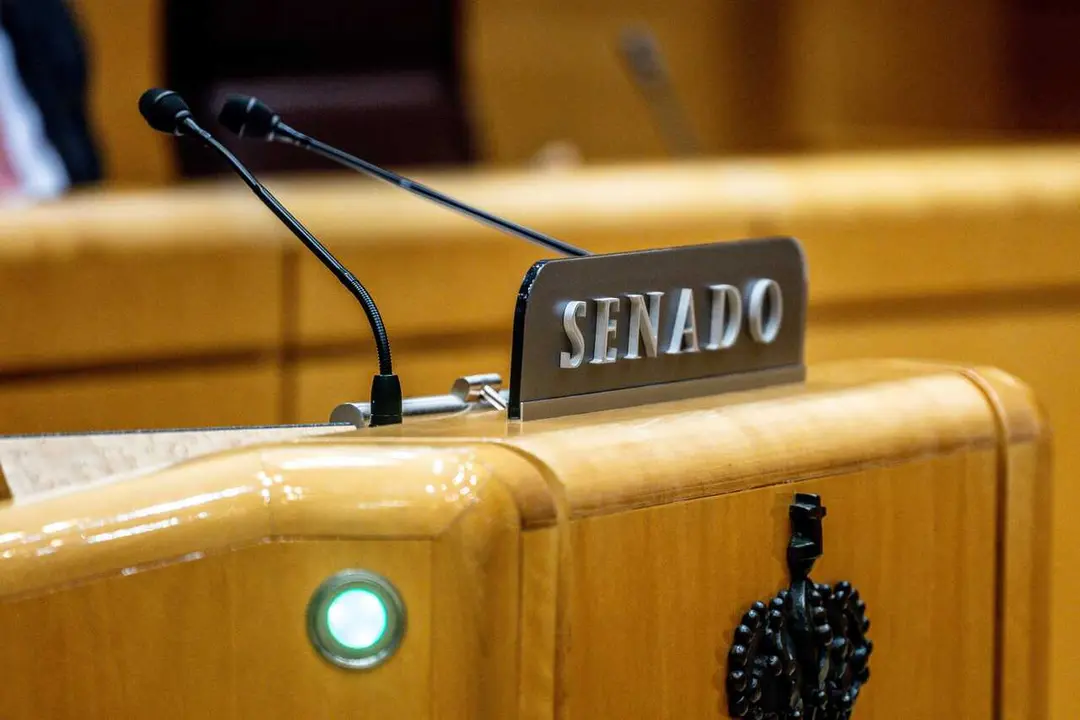 Archivo - Detalle del Senado, a 21 de abril de 2026, en Madrid (Espa&ntilde;a). 