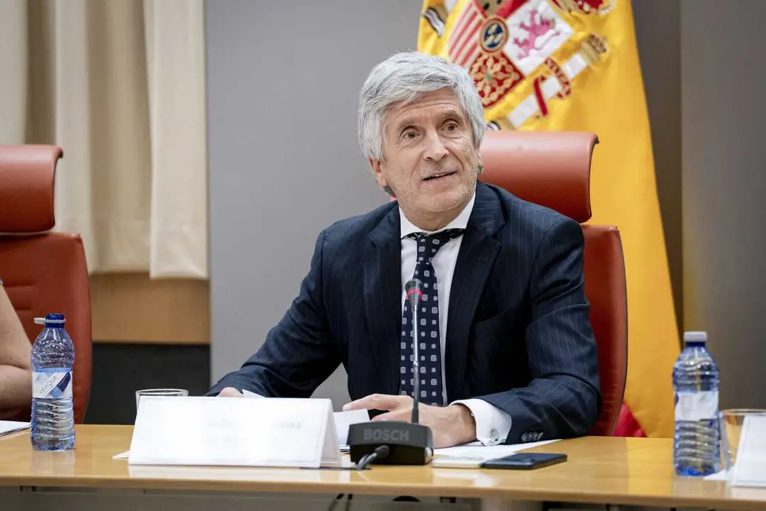El ministro del Interior, Fernando Grande-Marlaska, durante la presentaci&oacute;n de los datos provisionales de siniestralidad vial durante este verano, en la sede de la Direcci&oacute;n General de Tr&aacute;fico, a 7 de septiembre de 2026, en Madrid (Espa&ntilde;a).