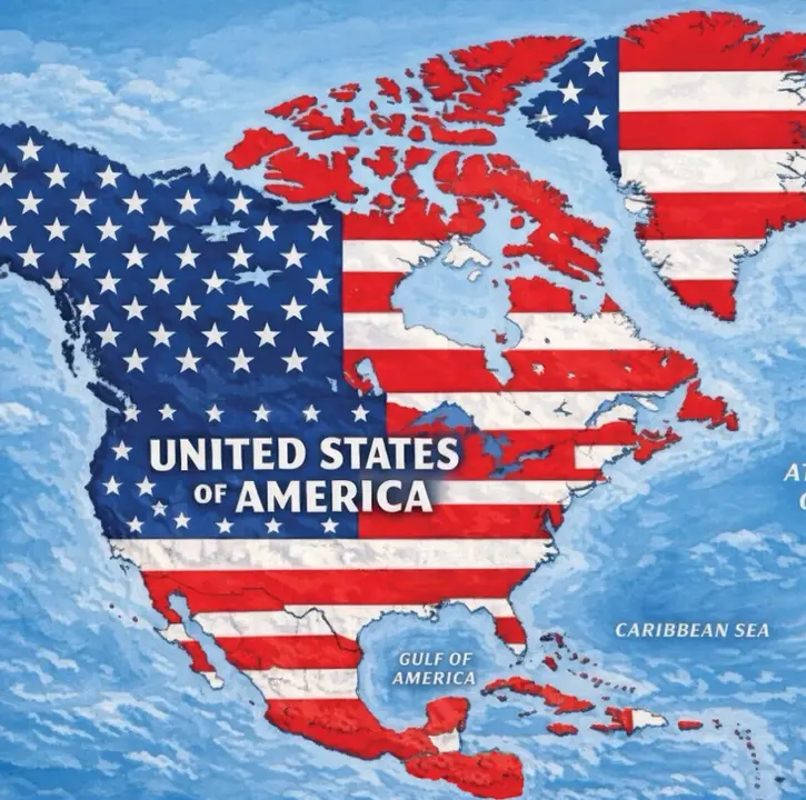 El nuevo mapa de Am&eacute;rica presentado por Trump