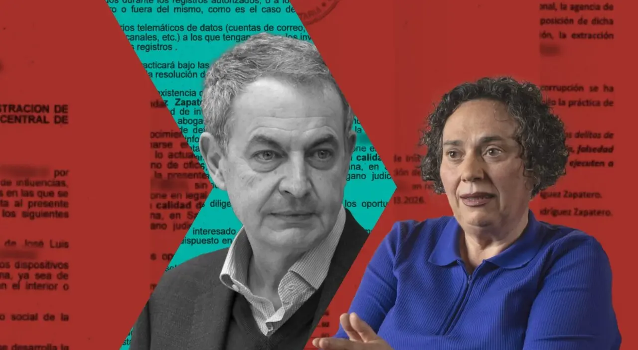 Zapatero y su secretaria Gertrudis