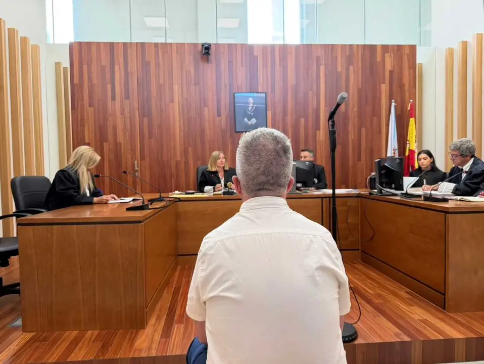 Imagen del condenado durante el juicio.