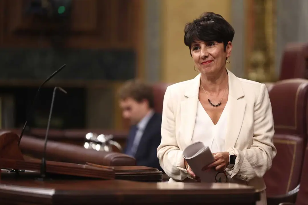 La portavoz del PNV en el Congreso, Maribel Vaquero, interviene durante una sesi&oacute;n plenaria