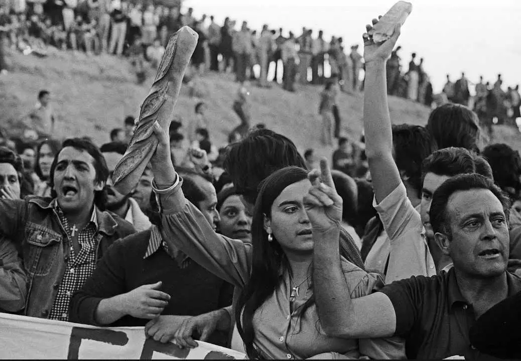 Imagen de la manifestaci&oacute;n por la 'Guerra del Pan' en Madrid el 14 de septiembre de 1976