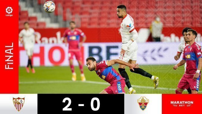  El Sevilla sumó otra victoria con goles de En-Nesiry y 'Mudo' Vázquez. // Twitter 