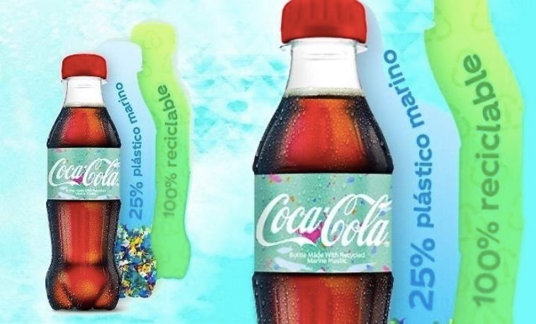  Coca-Cola Botella Reciclada Basura Marina 