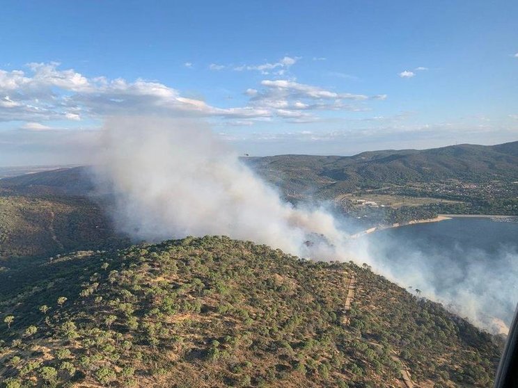  Incendio forestal del Pantano de San Juan. Twitter. 