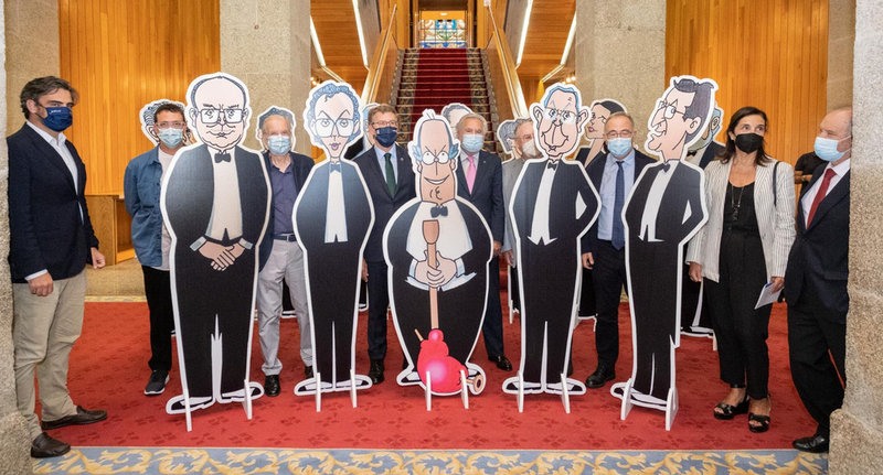  Inauguración da exposición 40 anos de autonomía de Galicia nas caricaturas de Siro López. . Parlamento de Galicia, 10/09/21. - DAVID CABEZÓN @ XUNTA DE GALICIA 