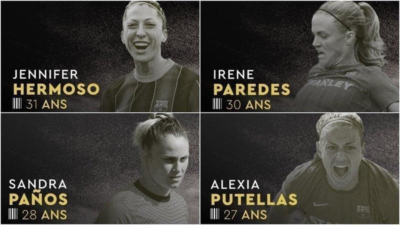 <p> Las 4 nominadas españolas al Balon de Oro femenino 2021 </p>