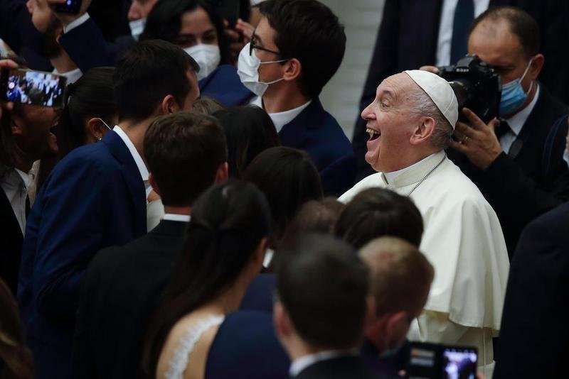 <p> El Papa Francisco durante la Audiencia General del pasado miércoles en el Vaticano </p>