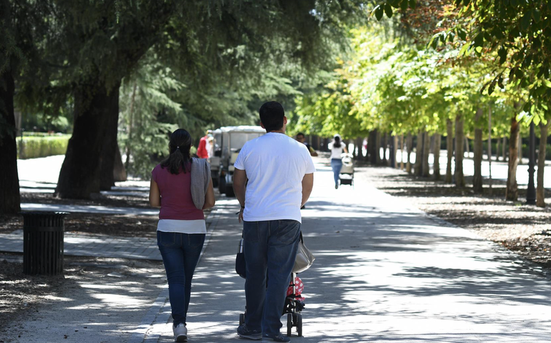 <p> Archivo - Una pareja pasea con su bebé en un carrito por un parque de Madrid. - Oscar Cañas - Europa Press - Archivo </p>