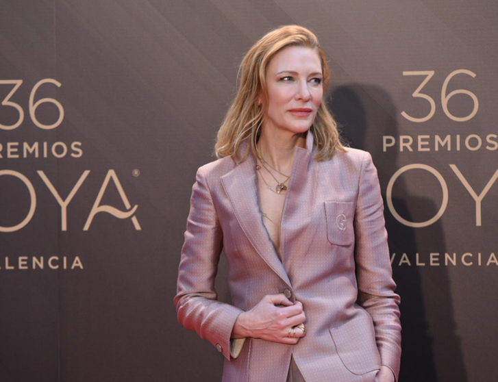 <p> La actriz Cate Blanchett en el Palau de les Arts, horas antes de recibir el primer Premio Goya Internacional, a 12 de febrero de 2022, en Valencia, Comunidad Valenciana (España). - Jorge Gil - Europa Press </p>