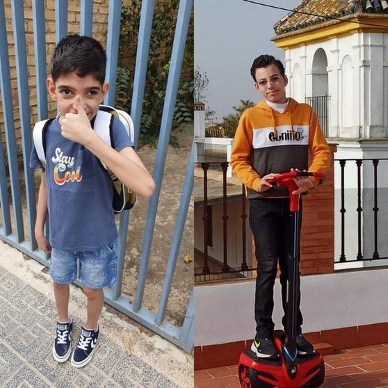 <p> Iker López (9años) Juan de Dios Toro (13 años) </p>