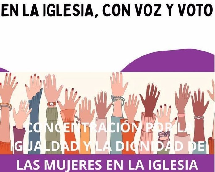 <p> Cartel de la Revuelta de Mujeres en la Iglesia 2022 </p>