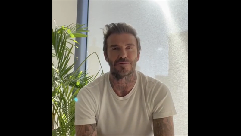 <p> David Beckham en su cuenta de Instagram explicando que cede su cuenta a una doctora en Járkov. Fuente: Instagram </p>