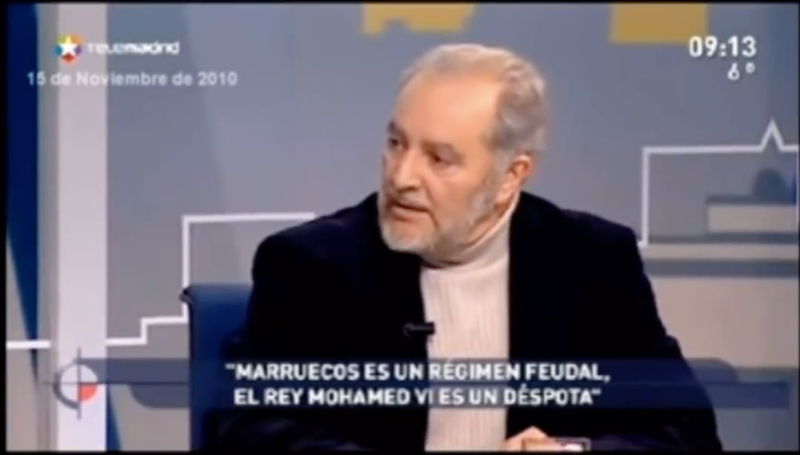 <p> Julio Anguita, en un vídeo de 2010.- TELEMADRID </p>