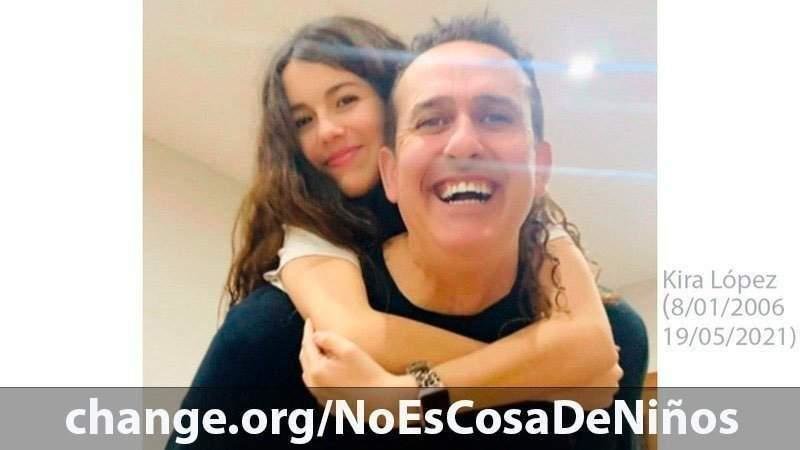 <p> José Manuel López con su hija Kira. - CHANGE.ORG </p>