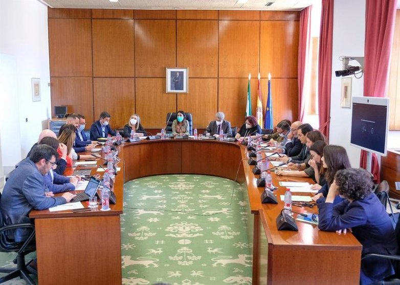 <p> Foto de archivo de una reunión de la Diputación Permanente del Parlamento de Andalucía </p>