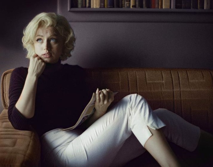 <p> Ana de Armas interpretando a Marilyn Monroe en la película 'Blonde' - Twitter </p>