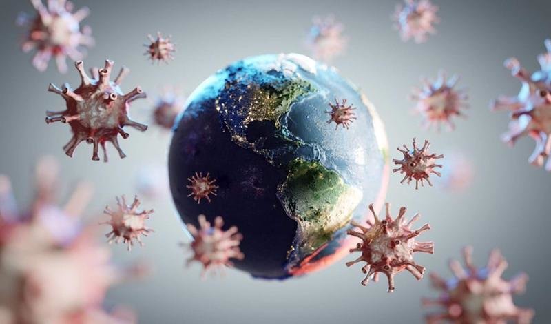 <p> Coronavirus COVID-19 attacking world, earth. News about corona virus concept. 3D render </p>