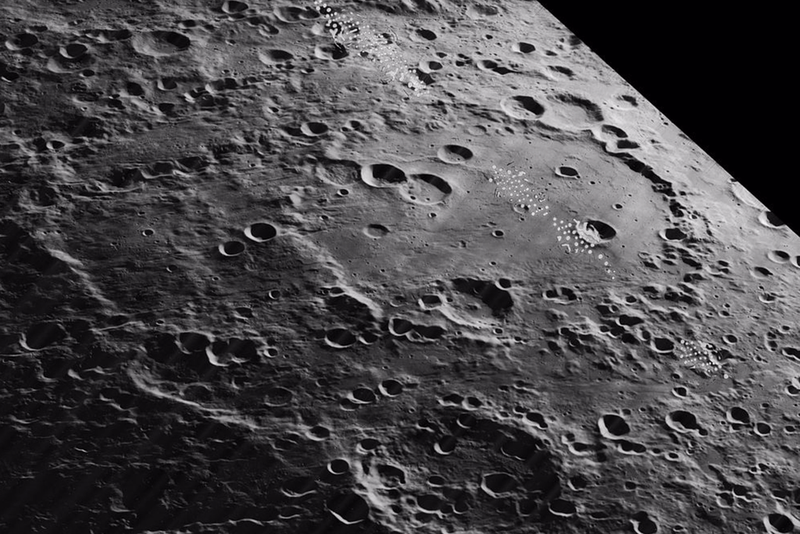 <p> Imagen del cráter Hertzsprung tomada por el Lunar Orbiter 5 - NASA </p>