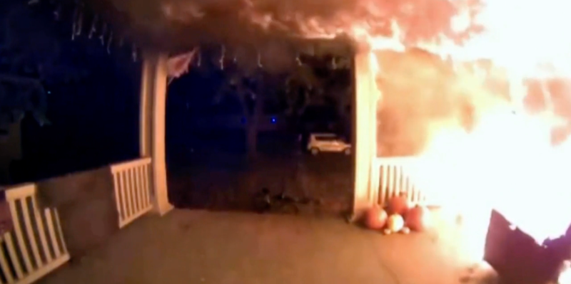 <p> Imagen del incendio en una casa en Iowa, Estados Unidos </p>