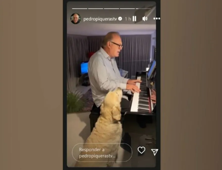  Pedro Piqueras cantando en su Instagram 