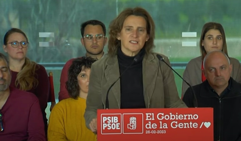  La vicepresidenta tercera del Gobierno de España y ministra para la Transición Ecológica y el Reto Demográfico, Teresa Ribera, en Palma - PSOE 