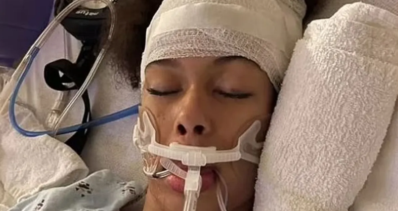  Keianna Joe durante su hospitalizaciónGoFundMe 
