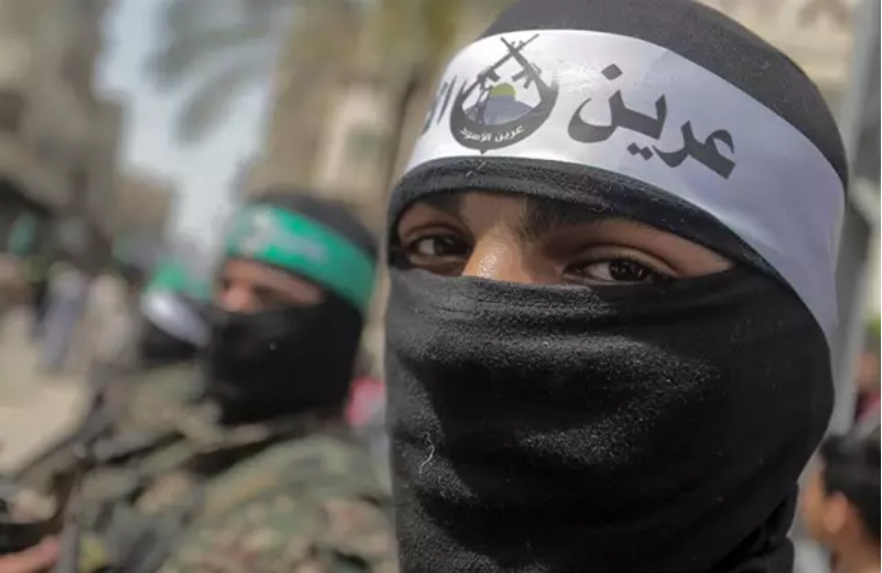  Miembros del Movimiento de Resistencia Islámica Hamás, al norte de la franja de Gaza 