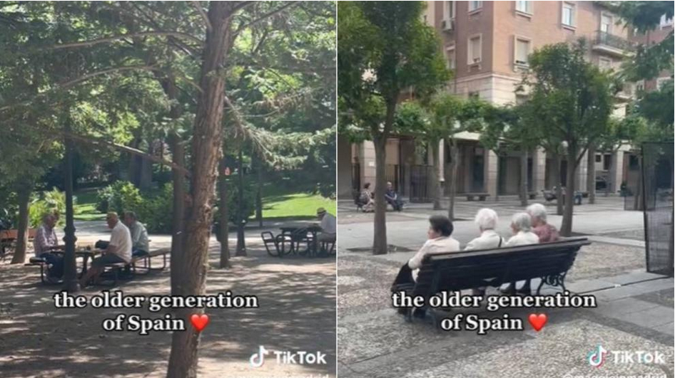  Varias personas mayores pasando su tiempo libre en Madrid.TIKTOK 