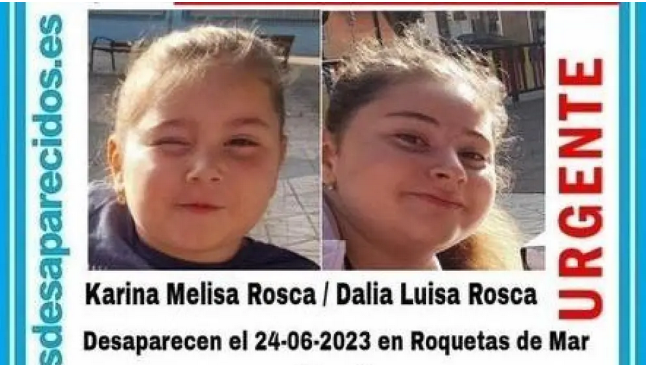  Desaparecidas dos menores de cuatro y nueve años de edad en Roquetas de Mar (Almería) desde el pasado sábadoSOS DESAPARECIDOS26/6/2023SOS DESAPARECIDOS 