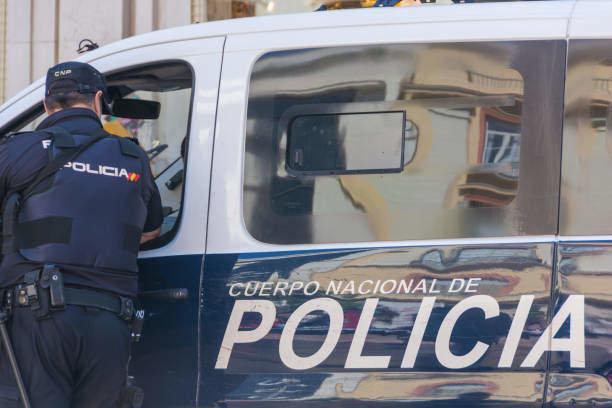 MALAGA, SPAIN - September 17, 2017 - Police on the streets of Malaga after Barcelona terrorist attacks