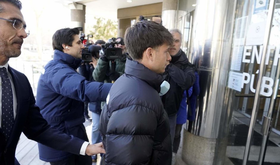  Canterano del Real Madrid llegando al juzgado para declarar como investigado por difundir el vídeo sexual de una menor, a 22 de diciembre de 2023, en Madrid (España). - Ángel Díaz Briñas - Europa Press 