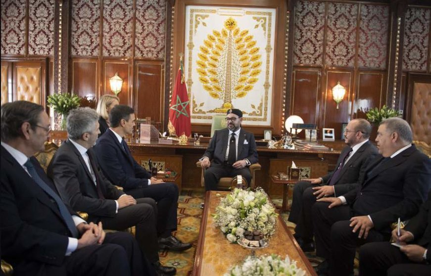  El presidente del Gobierno Pedro Sánchez se reúne con el Rey de Marruecos Mohamed VI 