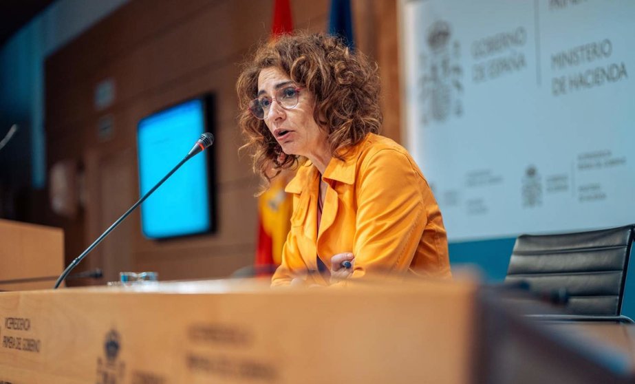  La vicepresidenta primera del Gobierno y ministra de Hacienda, María Jesús Montero. - Gabriel Luengas - Europa Press 