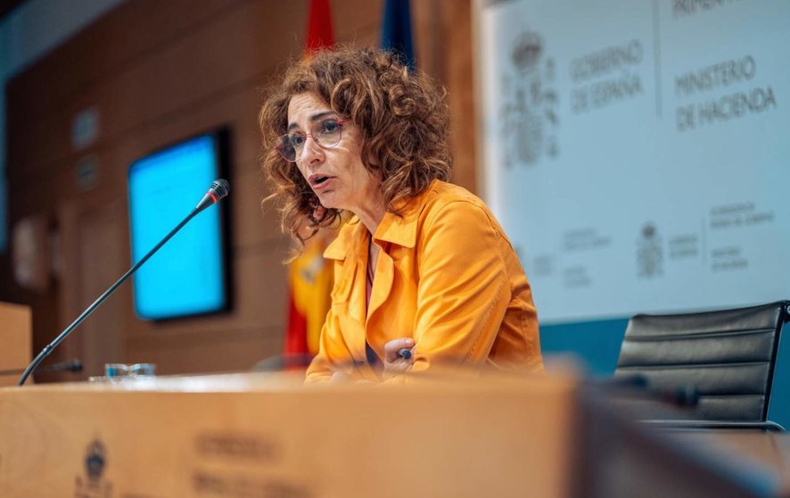  La vicepresidenta primera del Gobierno y ministra de Hacienda, María Jesús Montero. - Gabriel Luengas - Europa Press 