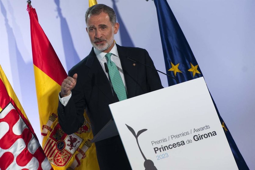  El Rey Felipe VI durante los Premios Princesa de Girona 2023 