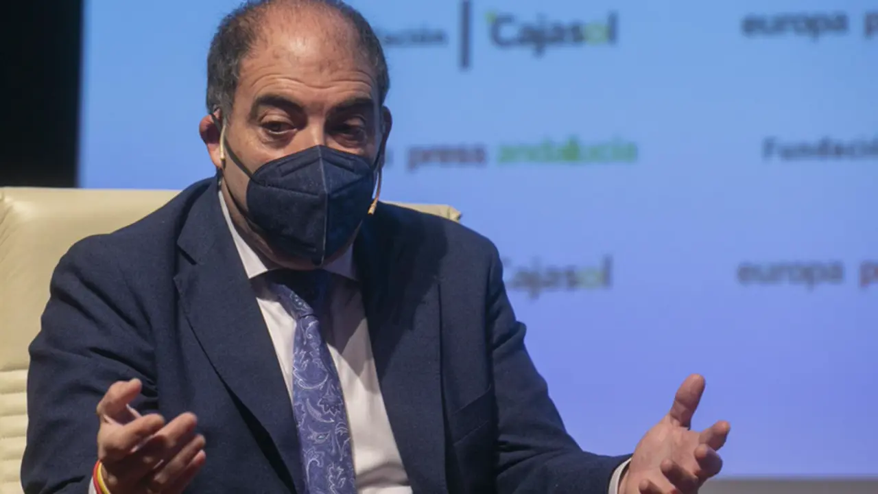  El presidente de ATA, Lorenzo Amor, interviene en los desayunos informativos de Europa Press Andaluc&iacute;a, con el patrocinio de Fundaci&oacute;n Cajasol, Atlantic Copper, Cepsa y Laboratorios Vir. Sevilla (Andaluc&iacute;a, Espa&ntilde;a), a 08 de febrero del 2021. - Mar&iacute;a Jos&eacute; L&oacute;pez - Europa Press 