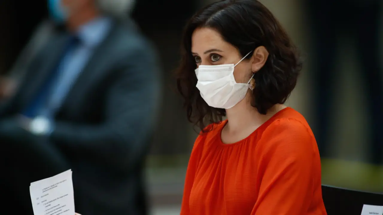  La presidenta de la Comunidad de Madrid, Isabel D&iacute;az Ayuso, interviene durante el acto de presentaci&oacute;n de la Estrategia para la Recuperaci&oacute;n y Resiliencia de la Comunidad de Madrid, en Madrid, (Espa&ntilde;a), a 17 de febrero de 2021 - &Oacute;scar J.Barroso - Europa Press 