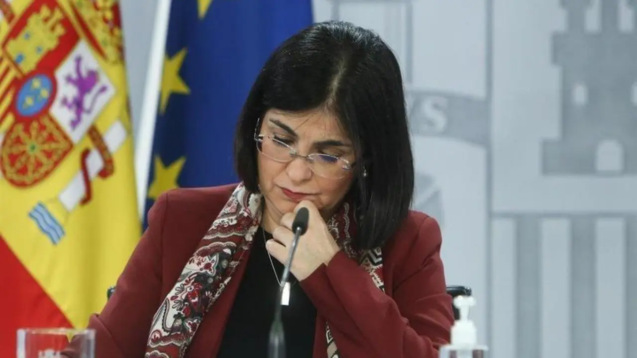  La ministra de Sanidad, Carolina Darias, ofrece una rueda de prensa tras la reuni&oacute;n del Consejo Interterritorial del Sistema Nacional de Salud, en Madrid (Espa&ntilde;a), a 3 de marzo de 2021. Seg&uacute;n ha informado Darias, este fin de semana van a llegar a Espa&ntilde;a 5 - EUROPA PRESS/R.Rubio.POOL - Europa Press 