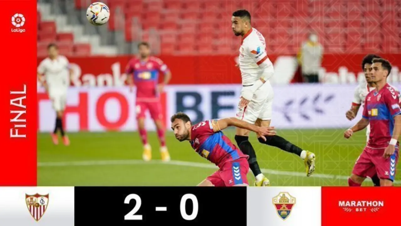  El Sevilla sum&oacute; otra victoria con goles de En-Nesiry y 'Mudo' V&aacute;zquez. // Twitter 