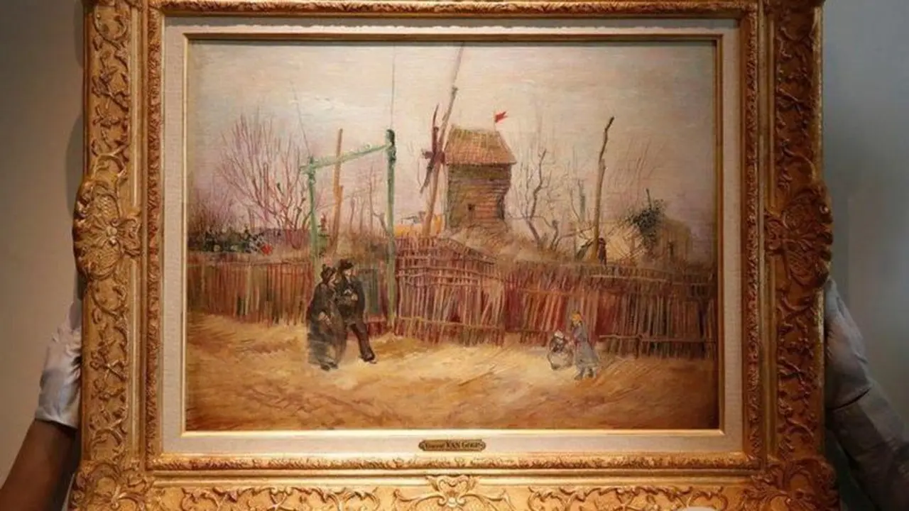  'Escena de calle en Montmartre' de Van Gogh, en twitter: @lacamaradelarte 