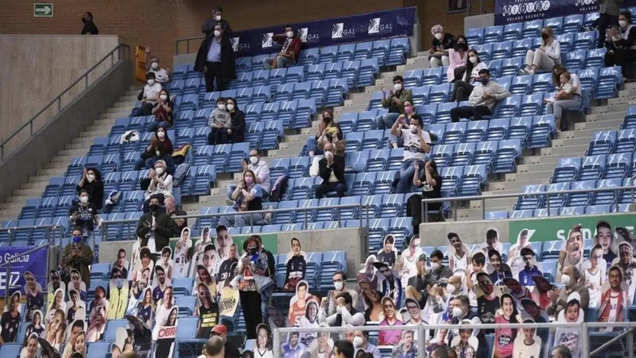  Imagen de las gradas en el partido entre el Obradoiro y UCAM Murcia. Twitter 