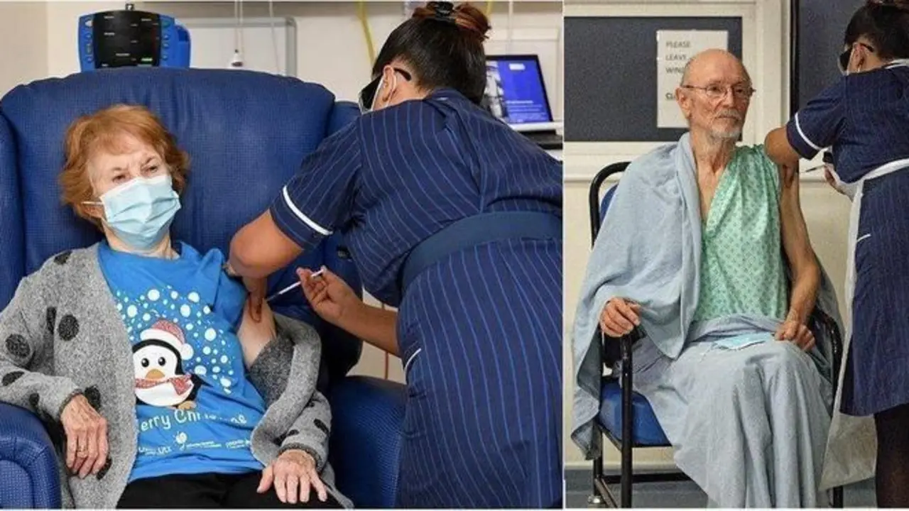  Primeros Pacientes en Vacunarse en UK | Daily Mail - PA 